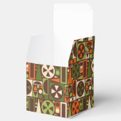Geometrischer Retro-50er Mitte des Jahrhunderts Mo Geschenkschachtel (Geöffnet)