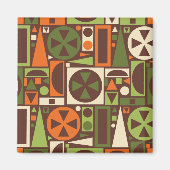 Geometrischer Retro-50er Mitte des Jahrhunderts Mo Magnet (Vorne)