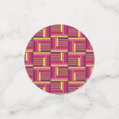 Geometrischer Retro-Stil Konfetti (Klein Vorderseite)