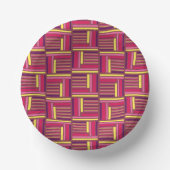 Geometrischer Retro-Stil Pappteller (Vorderseite)