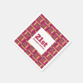 Geometrischer Retro-Stil Serviette (Ecke)