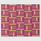 Geometrischer Retrostil Geschenkpapier (Flach)