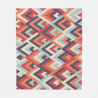Geometrischer Rhombus: Vintages Farbmuster. Fleecedecke