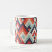 Geometrischer Rhombus: Vintages Farbmuster. Kaffeetasse (Vorderseite Links)