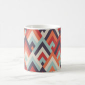 Geometrischer Rhombus: Vintages Farbmuster. Kaffeetasse (Mittel)