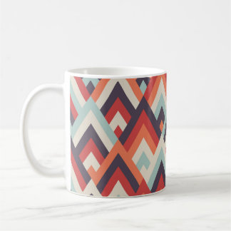 Geometrischer Rhombus: Vintages Farbmuster. Kaffeetasse