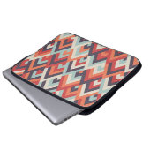 Geometrischer Rhombus: Vintages Farbmuster. Laptopschutzhülle (Vorne Knopf)