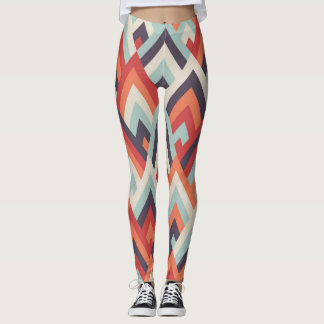 Geometrischer Rhombus: Vintages Farbmuster. Leggings