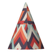 Geometrischer Rhombus: Vintages Farbmuster. Partyhütchen (Rückseite)