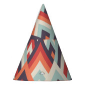 Geometrischer Rhombus: Vintages Farbmuster. Partyhütchen (Links)
