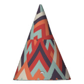 Geometrischer Rhombus: Vintages Farbmuster. Partyhütchen (Rechts)