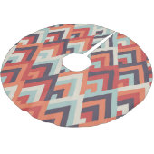 Geometrischer Rhombus: Vintages Farbmuster. Polyester Weihnachtsbaumdecke (Schrägansicht)