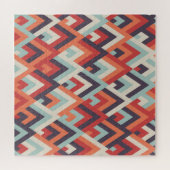 Geometrischer Rhombus: Vintages Farbmuster. Puzzle (Horizontal)