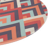 Geometrischer Rhombus: Vintages Farbmuster. Schneidebrett (Ecke)