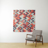 Geometrischer Rhombus: Vintages Farbmuster. Wandteppich (Beispiel (Horizontal))