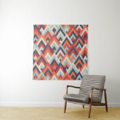 Geometrischer Rhombus: Vintages Farbmuster. Wandteppich (Beispiel)