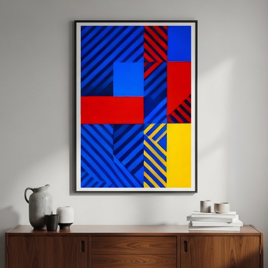 Geometrischer Rhythmus Leinwanddruck