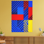 Geometrischer Rhythmus Leinwanddruck (Insitu (Wohnzimmer))