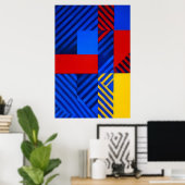 Geometrischer Rhythmus Poster (Heimbüro)