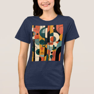 Geometrischer Rhythmus Tri-Blend Shirt