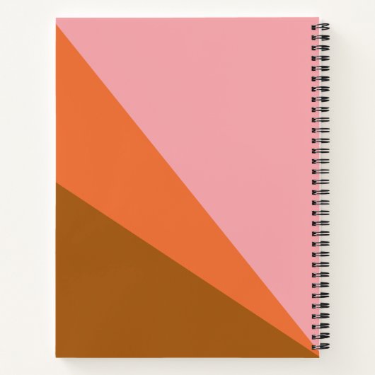 Geometrischer rosa und orangefarbener Block, Perso Notizblock (Rückseite)