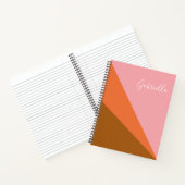 Geometrischer rosa und orangefarbener Block, Perso Notizblock (Innenseite)