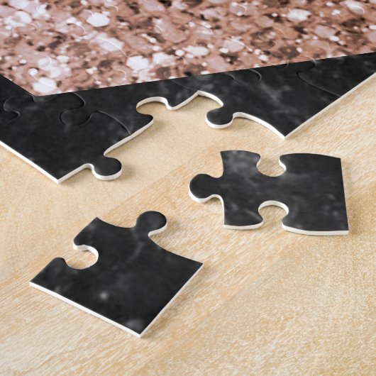 geometrischer Rose aus Goldmarmor Puzzle (Seite)