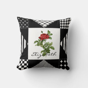 Geometrischer Rosenname Kissen