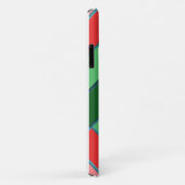 geometrischer roter, grüner und weißer Pfotendruck Case-Mate iPhone Hülle (Hinten/Rechts)