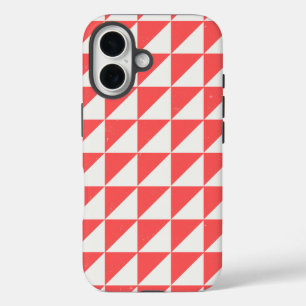 Geometrischer roter und cremefarbener Dreiecke-Han iPhone 16 Hülle