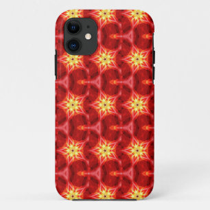 geometrischer roter und gelber girly Sternkasten Case-Mate iPhone Hülle