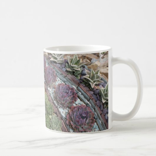 Geometrischer saftiger Garten Kaffeetasse (Rechts)