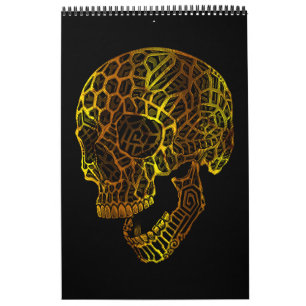 Geometrischer Schädel mit komplizierten Mustern Kalender