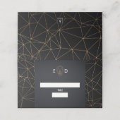 Geometrischer Schädel Platzkarte (Außenseite Aufgefaltet)