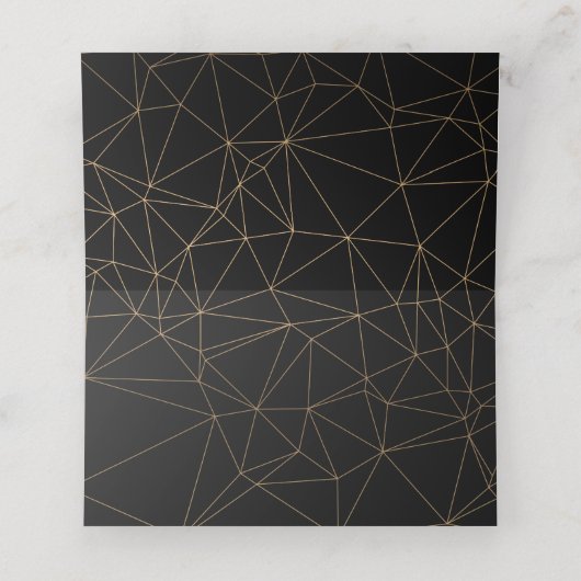 Geometrischer Schädel Platzkarte (Innenseite Aufgefaltet)