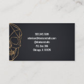 Geometrischer Schädel Visitenkarte (Rückseite)