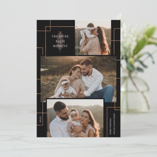 Geometrischer Schatz Jeden Augenblick Weihnachten  (Stehend Vorderseite)