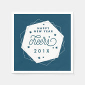 Geometrischer Schirm | Silvester-Party Serviette (Vorderseite)