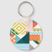 Geometrischer Schlüsselanhänger mit farbenförmigen (Rückseite)