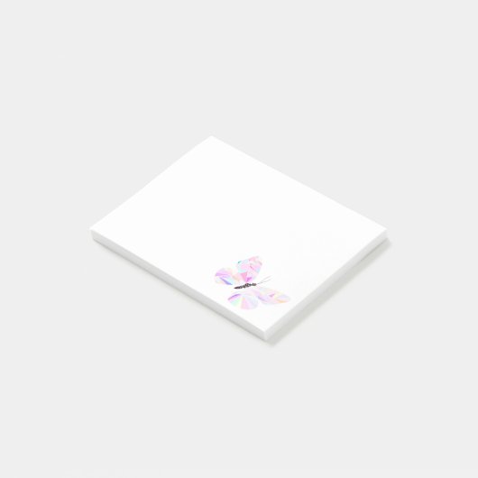 Geometrischer Schmetterling Post-it Klebezettel (angewinkelt)