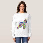 Geometrischer Schnauzer Sweatshirt (Vorne ganz)