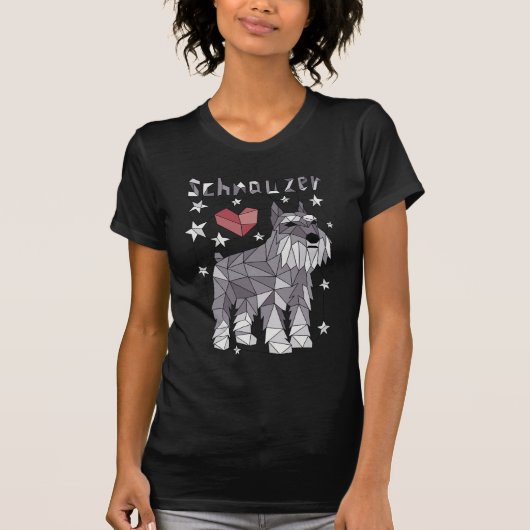 Geometrischer Schnauzer T-Shirt (Vorderseite)