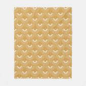 Geometrischer Schwan fliegendes Vogel Muster braun Fleecedecke (Vorderseite)