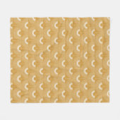 Geometrischer Schwan fliegendes Vogel Muster braun Fleecedecke (Vorderseite (Horizontal))
