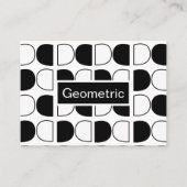Geometrischer Schwarz-Weiß-Halbkreis Visitenkarte (Vorderseite)