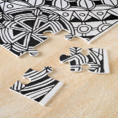 Geometrischer Schwarzweiss-Entwurf Puzzle (Seite)