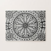 Geometrischer Schwarzweiss-Entwurf Puzzle (Horizontal)