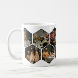 Geometrischer Sechseck-Foto-Kollagen-Kaffeebecher Kaffeetasse