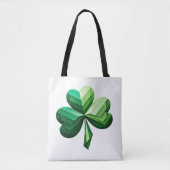 Geometrischer Shamrock St. Patrick's Day-Totebeute Tasche (Vorderseite)
