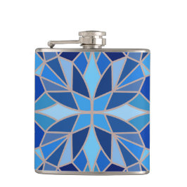 Geometrischer Sky Vinyl Wrapped Flask Flachmann